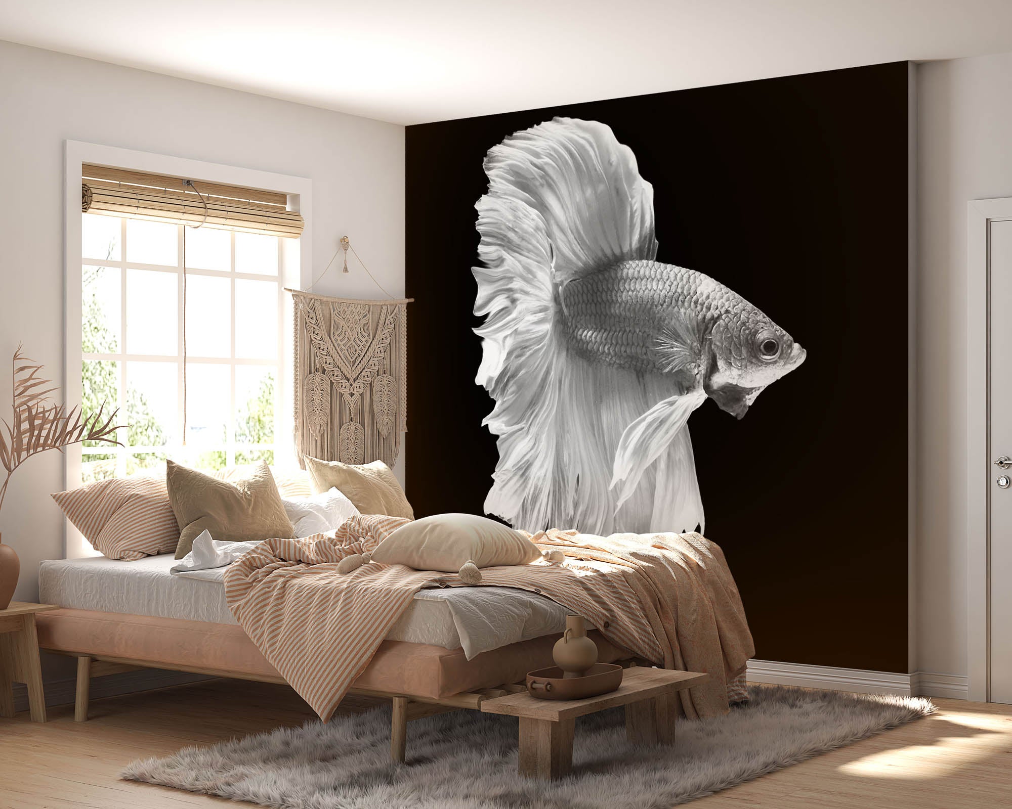 Crown Tail Betta vis- LW00229 Fotobehang