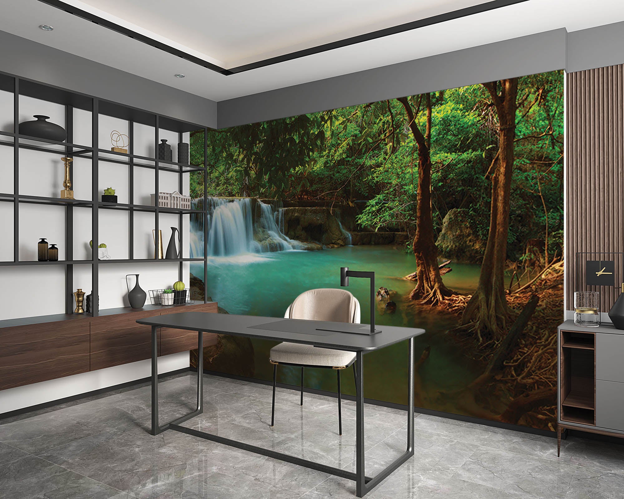 De Huay mae Kamin waterval  - LW00254 Fotobehang