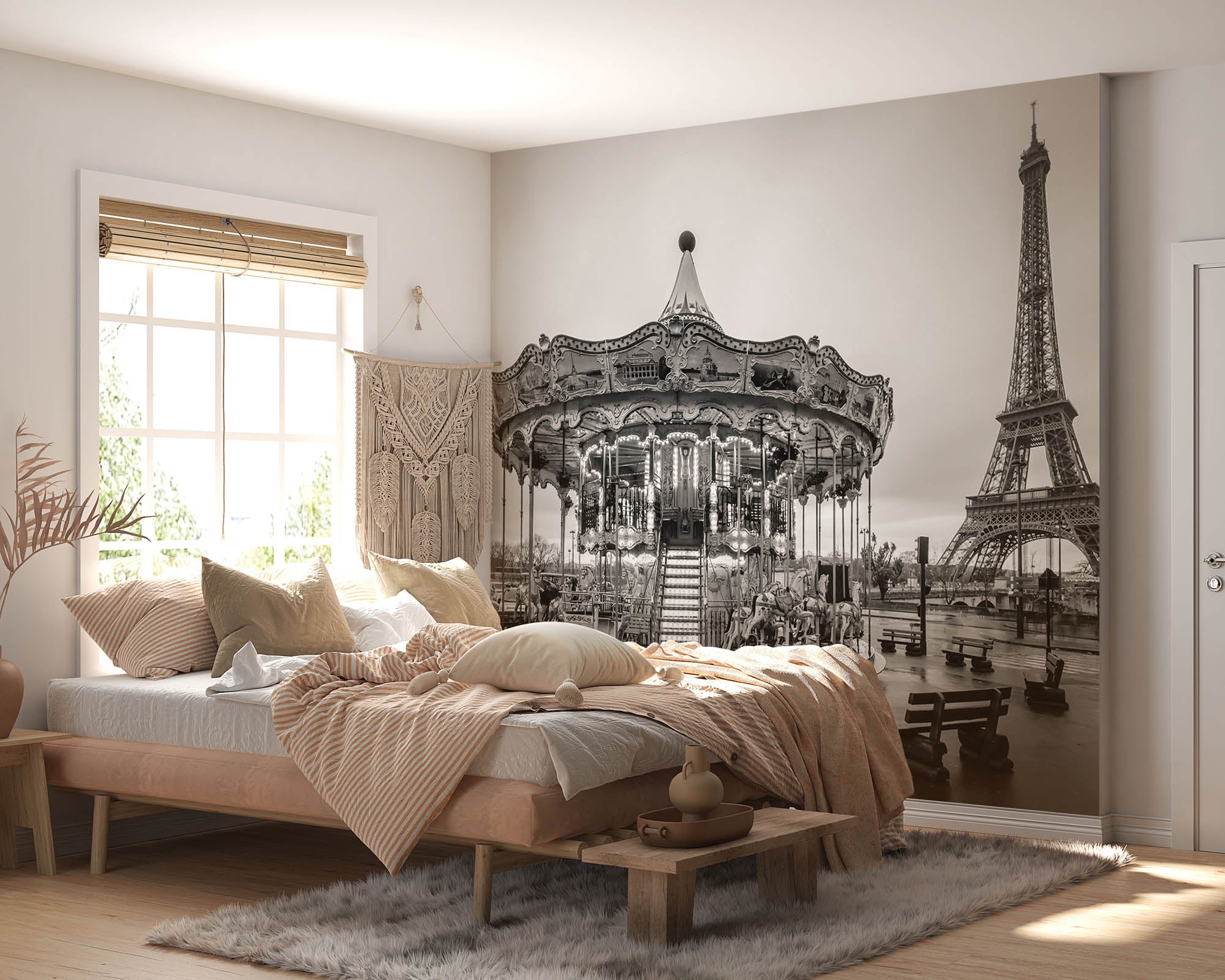 Draaimolen en Eiffeltoren - LW00358 Fotobehang