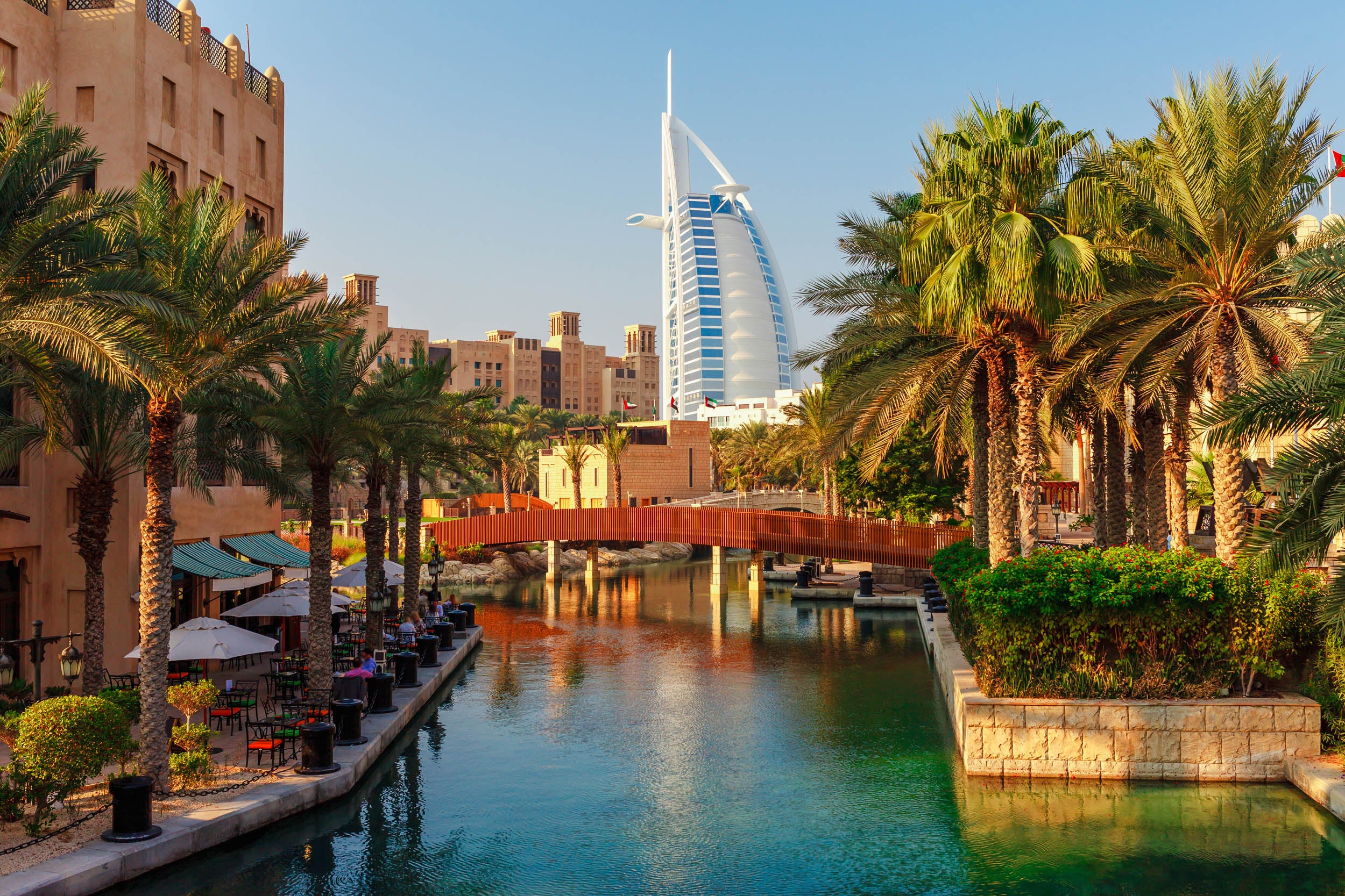 Dubai Kanaalzicht met Burj Al Arab - LW00766 Fotobehang