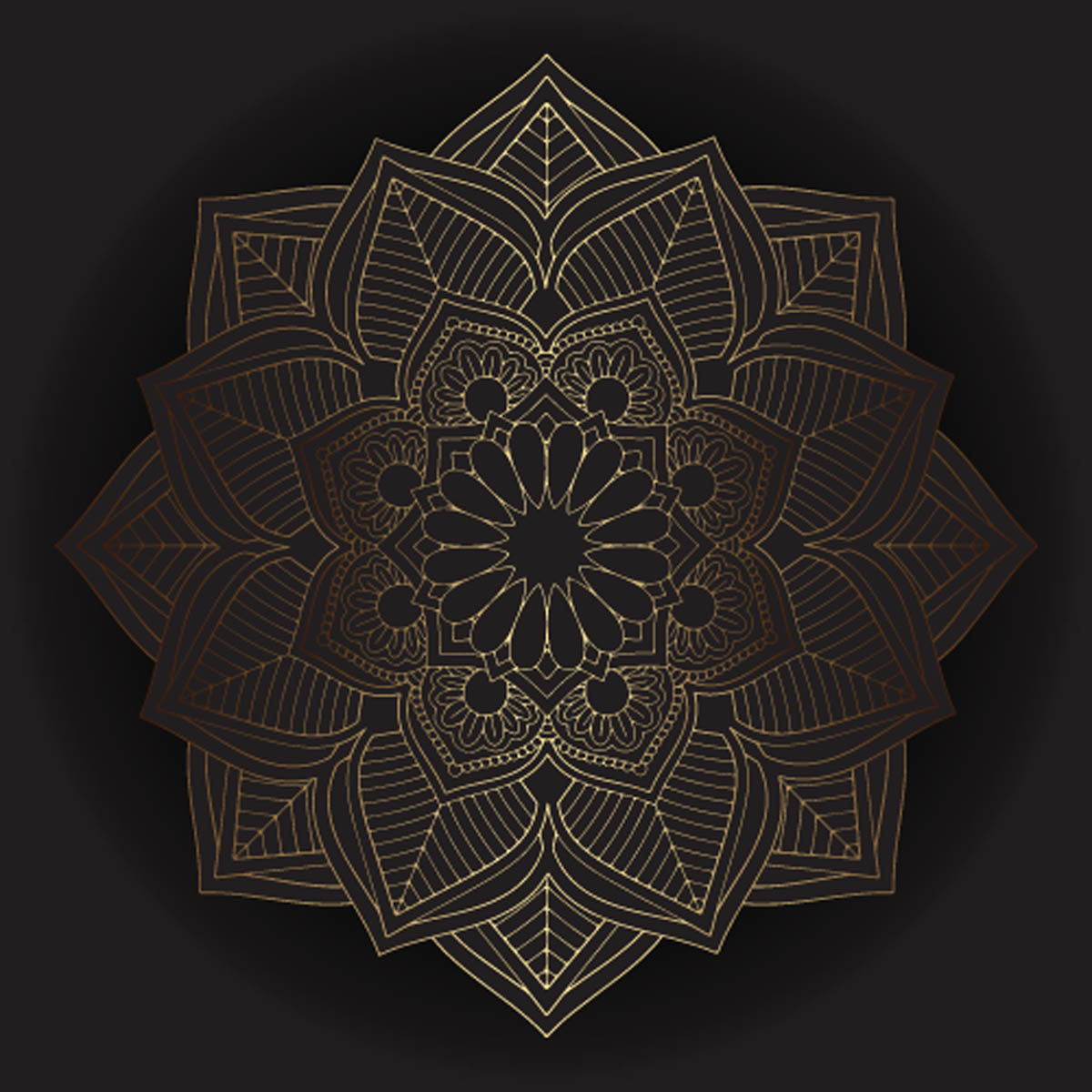 Elegante Gouden Mandala - LW00650 Fotobehang