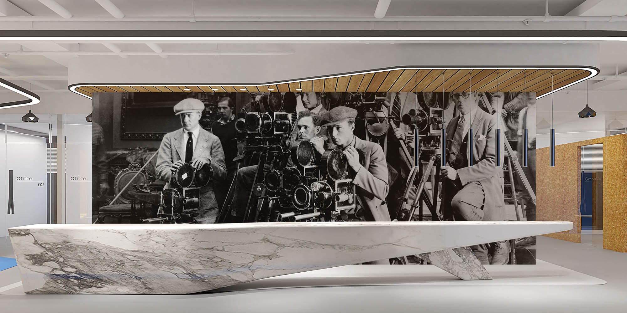 Fotograven met camera's - LW00404 Fotobehang