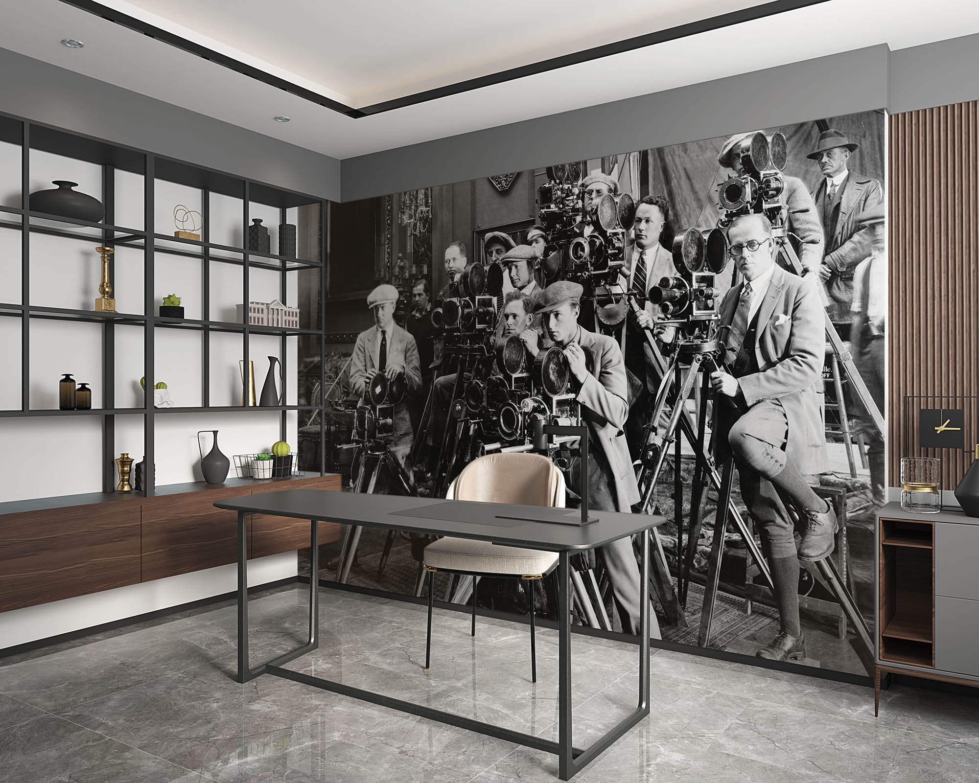 Fotograven met camera's - LW00404 Fotobehang