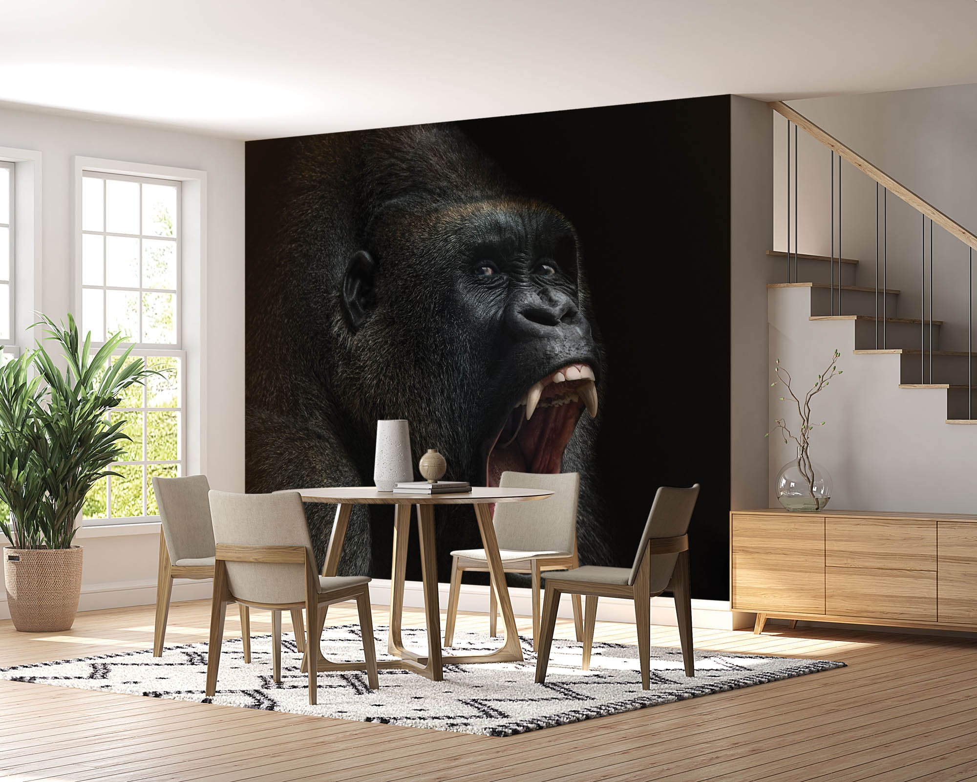 Gorilla kop - LW00160 Fotobehang