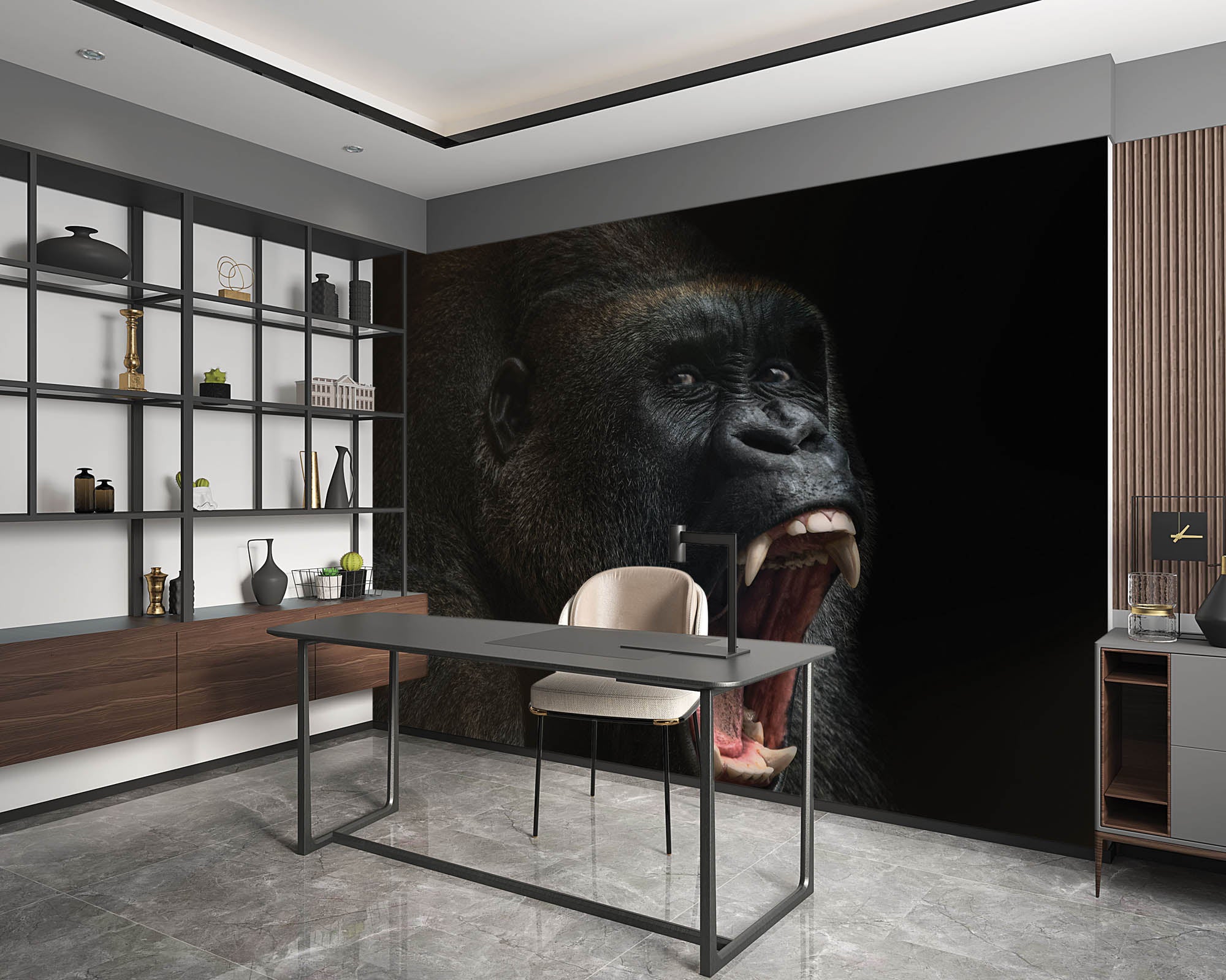 Gorilla kop - LW00160 Fotobehang