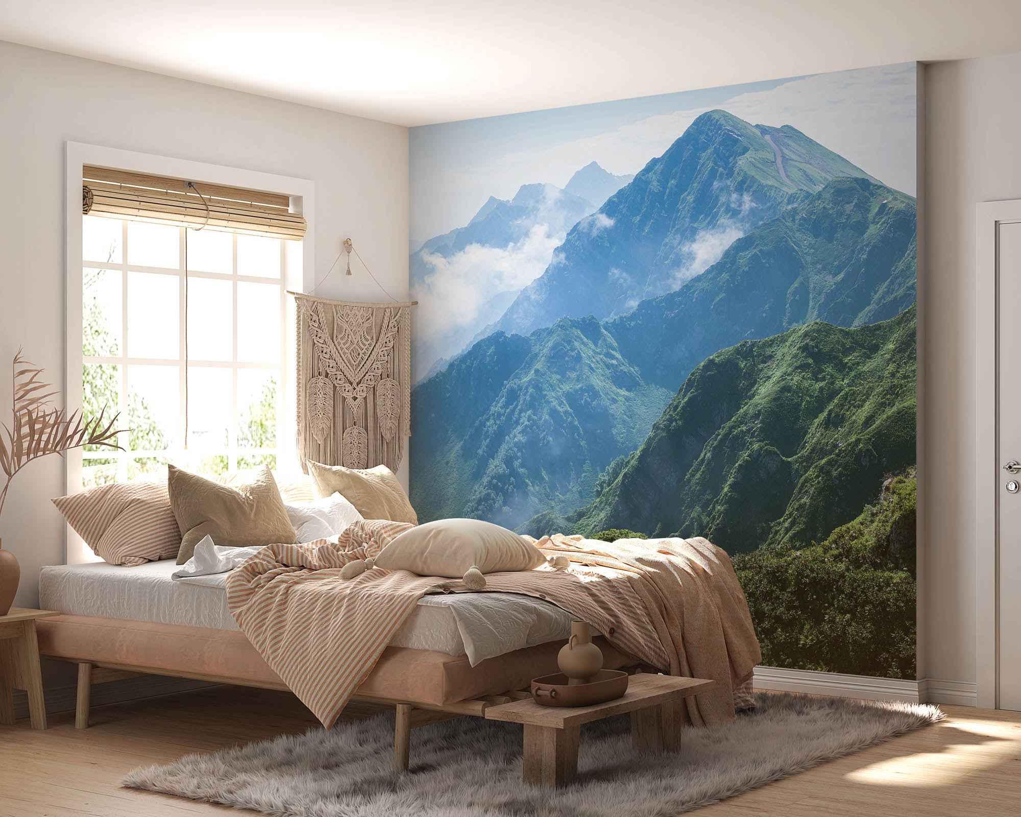 Groen gebergte Rusland - LW00111 Fotobehang