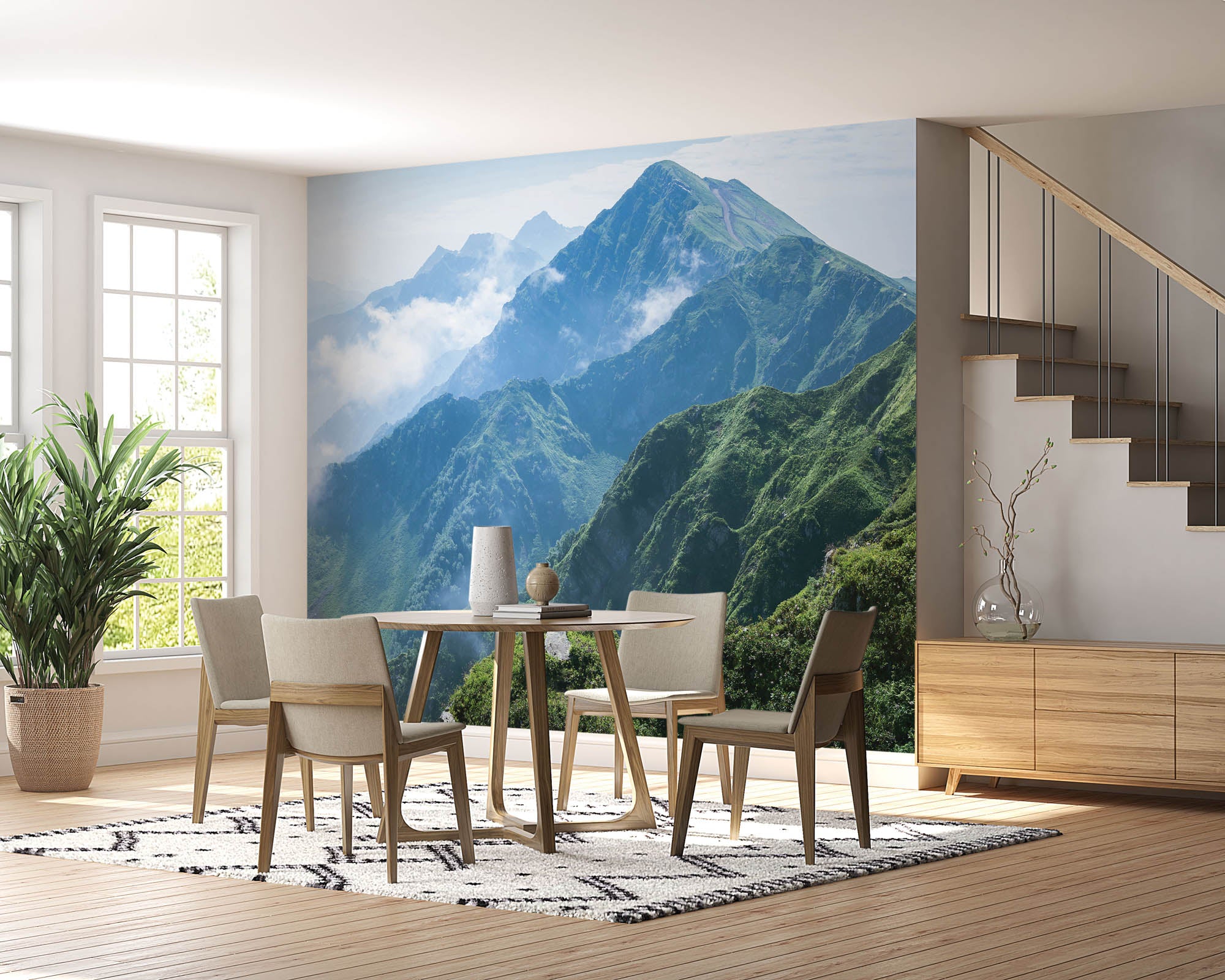 Groen gebergte Rusland - LW00111 Fotobehang