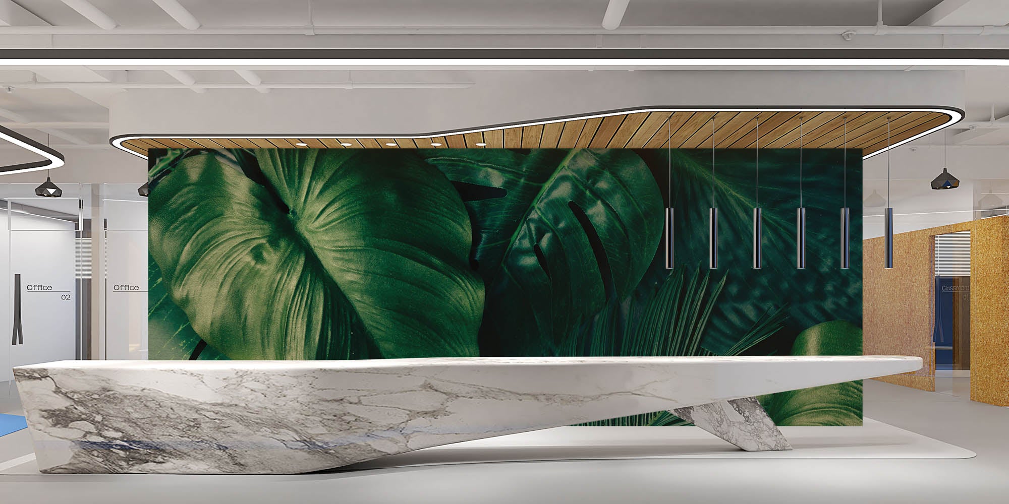 Groene bladeren - LW00273 Fotobehang