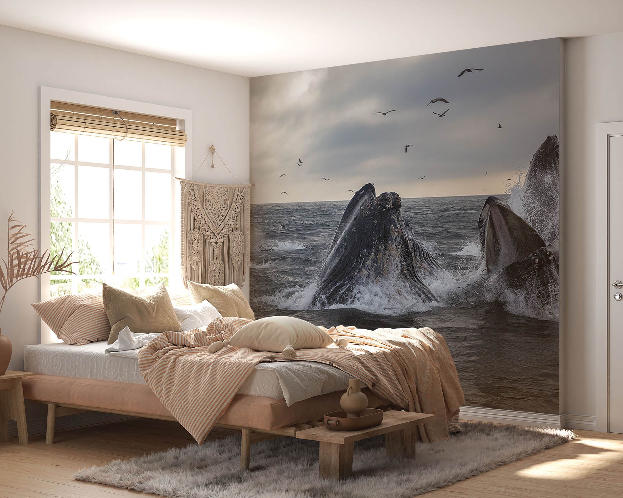 Groep grijze walvissen - LW00184 Fotobehang