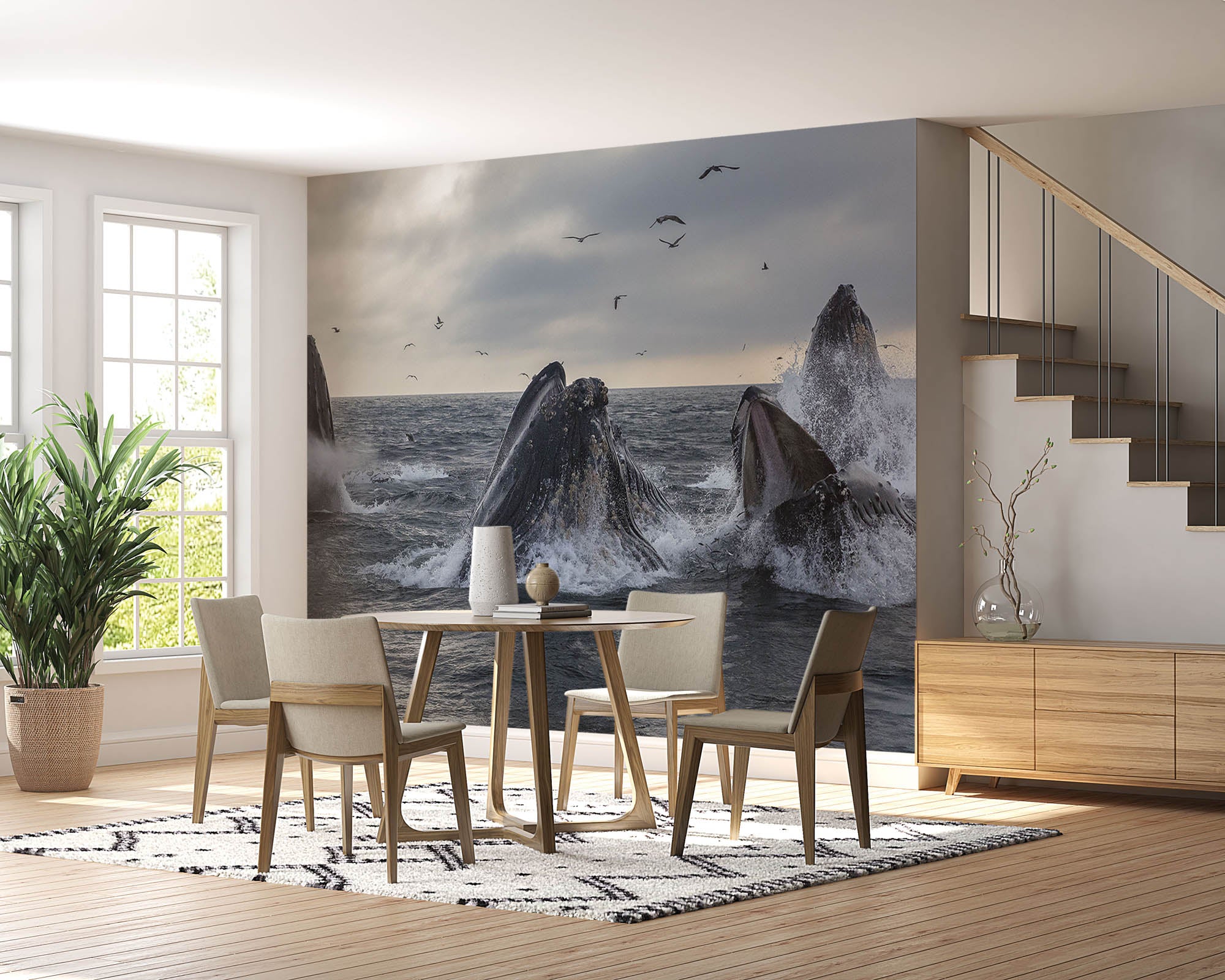 Groep grijze walvissen - LW00184 Fotobehang