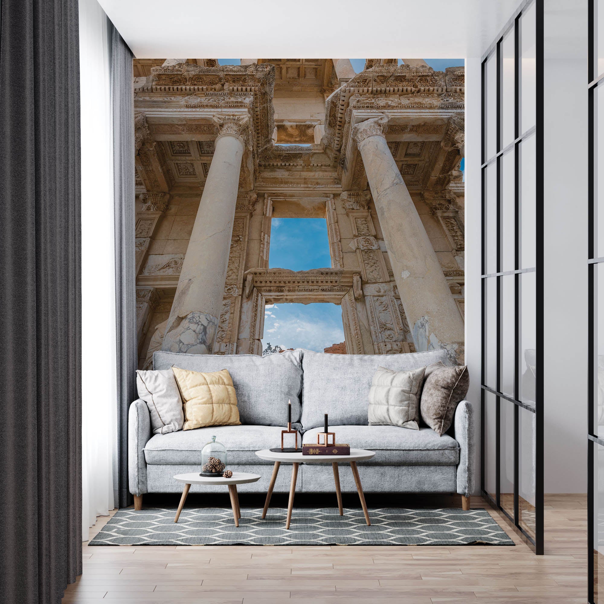 Het exterieur van Bibliotheek van Celsus - LW00048 Fotobehang