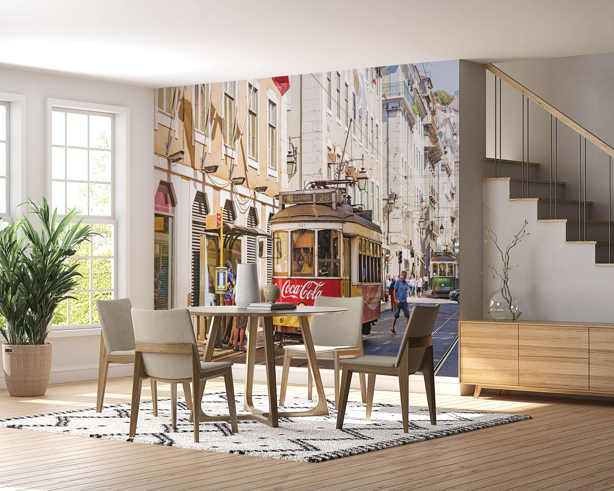 Historische trein Lissabon - LW00429 Fotobehang