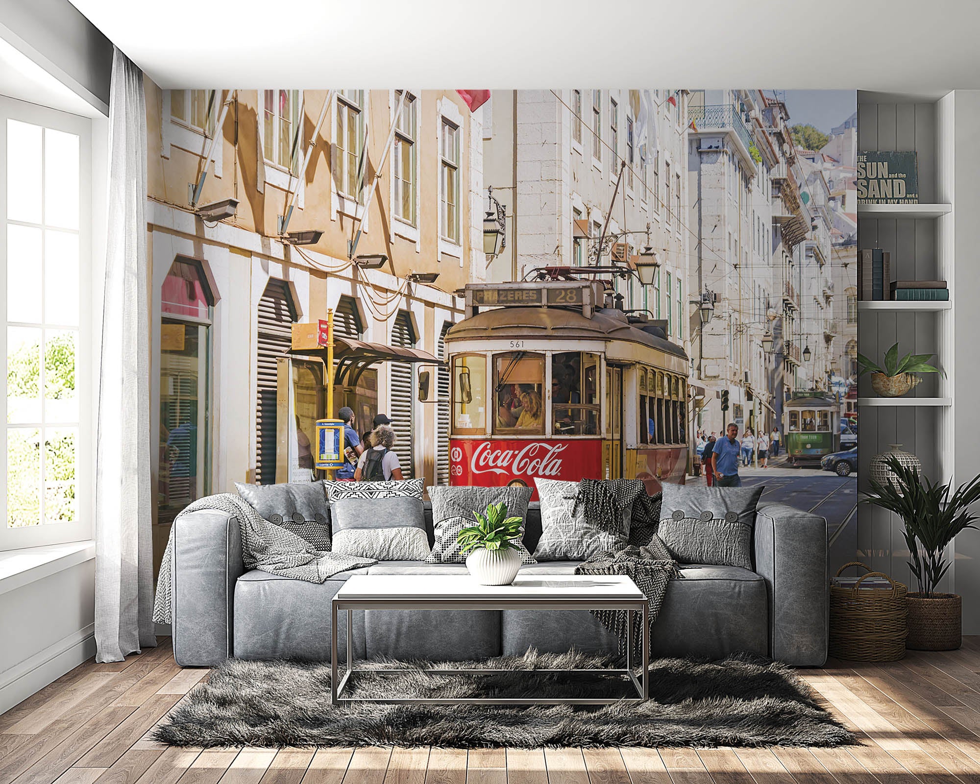 Historische trein Lissabon - LW00429 Fotobehang