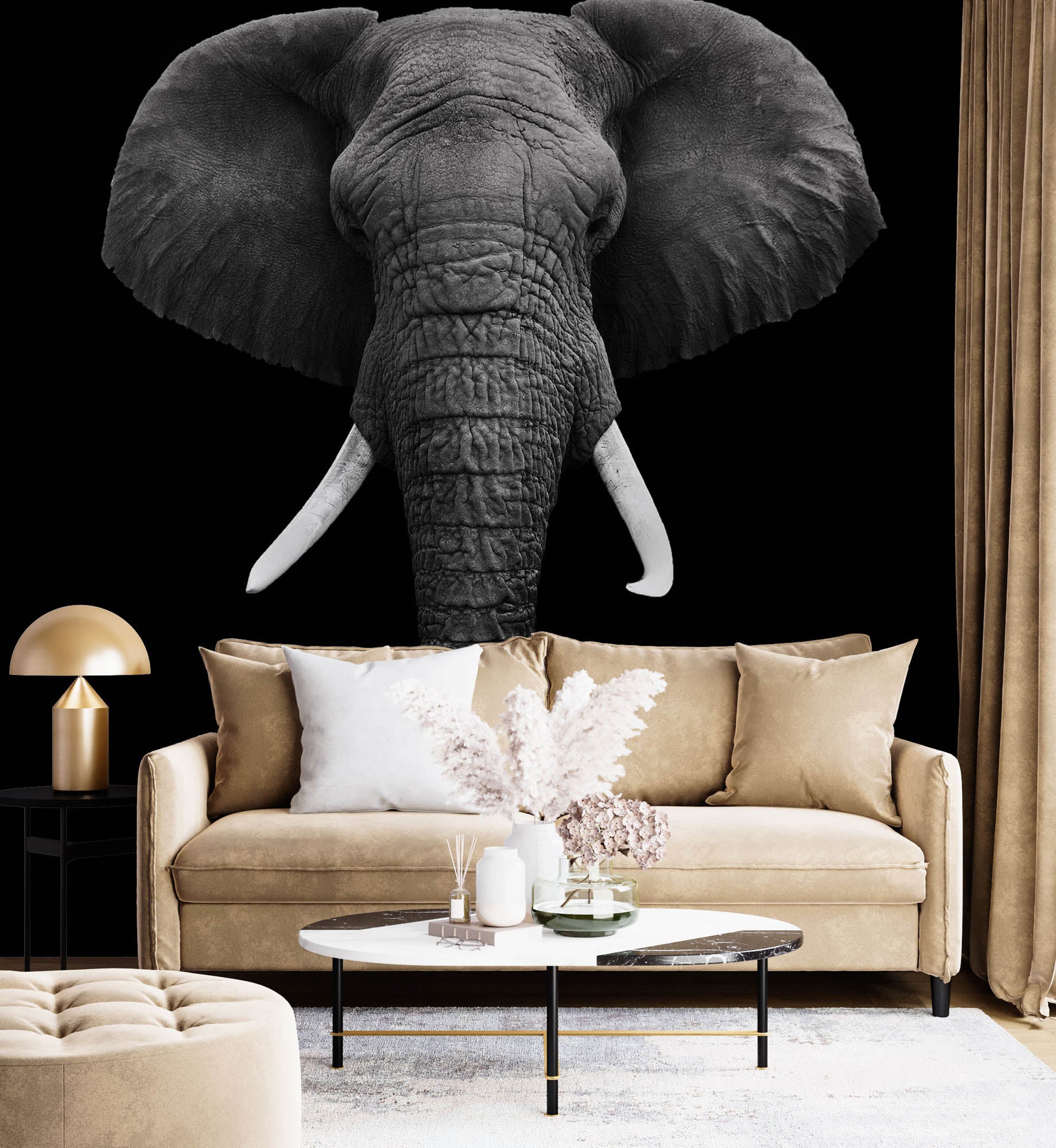 Hoofd olifant - LW00209 Fotobehang