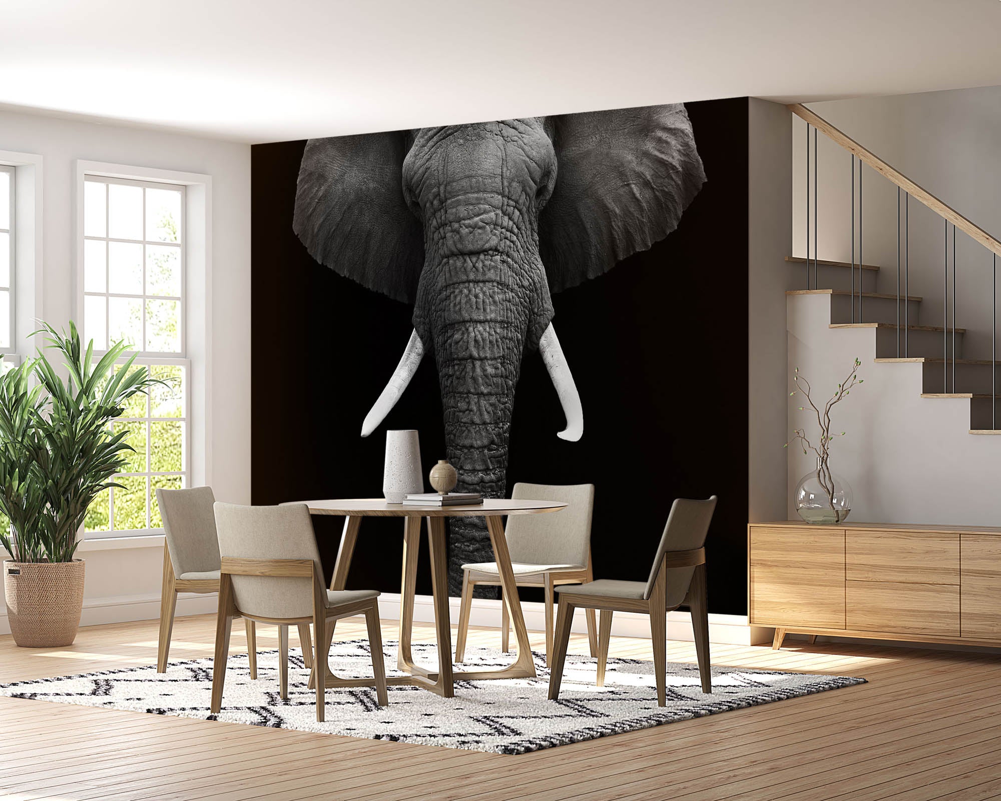 Hoofd olifant - LW00209 Fotobehang