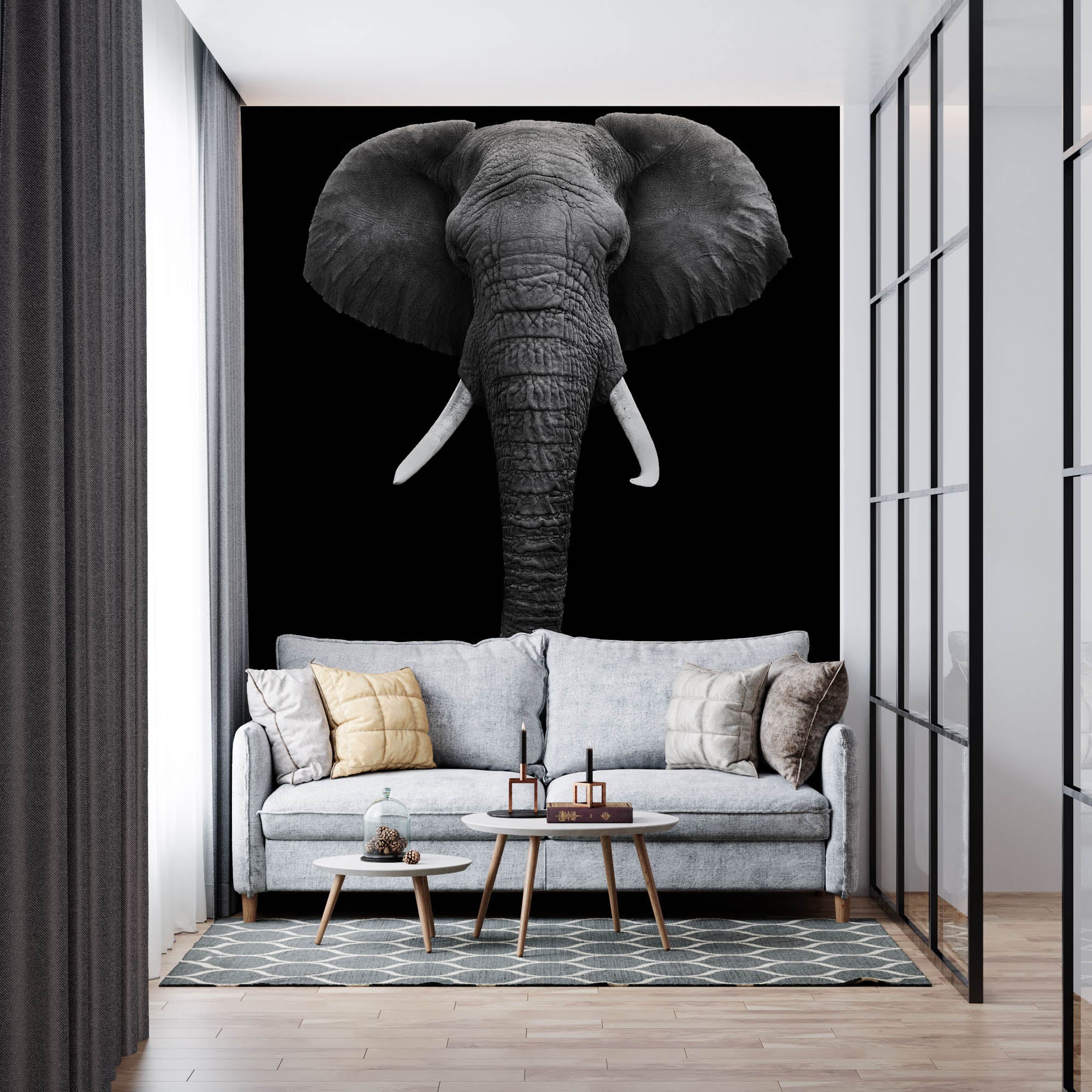 Hoofd olifant - LW00209 Fotobehang