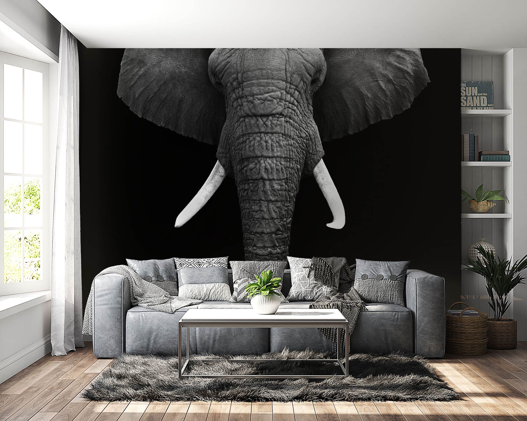 Hoofd olifant - LW00209 Fotobehang