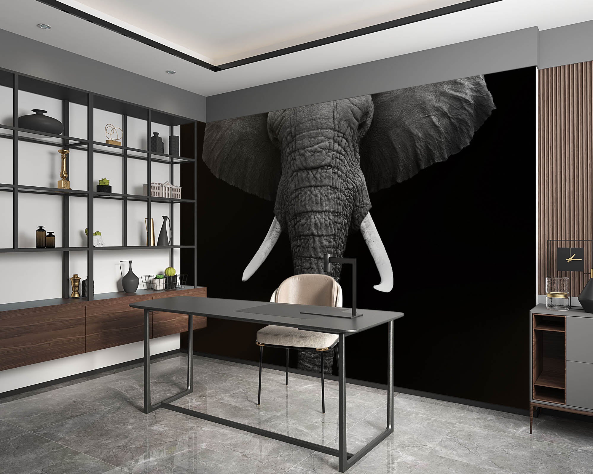 Hoofd olifant - LW00209 Fotobehang