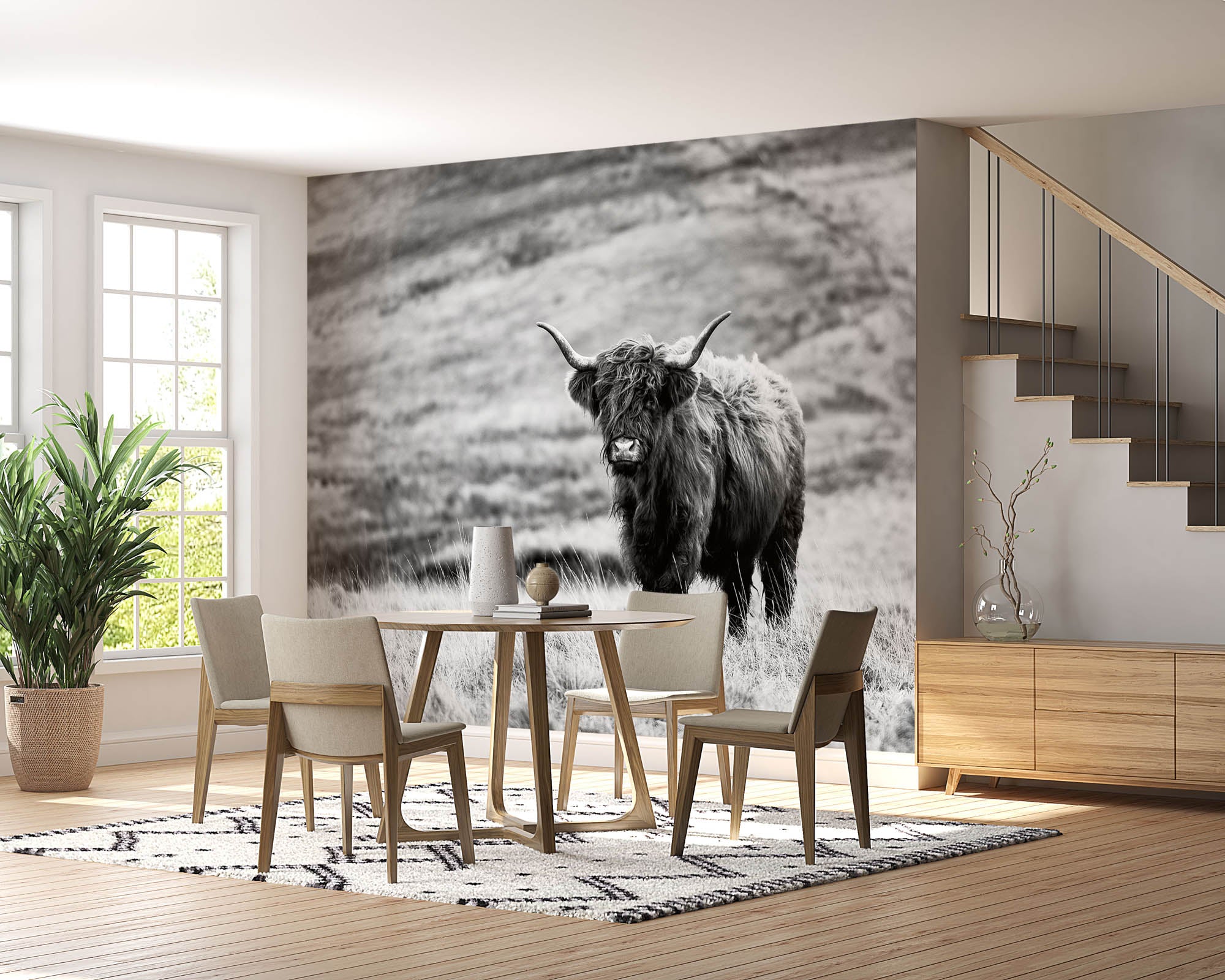 Hooglander in de natuur - LW00235 Fotobehang