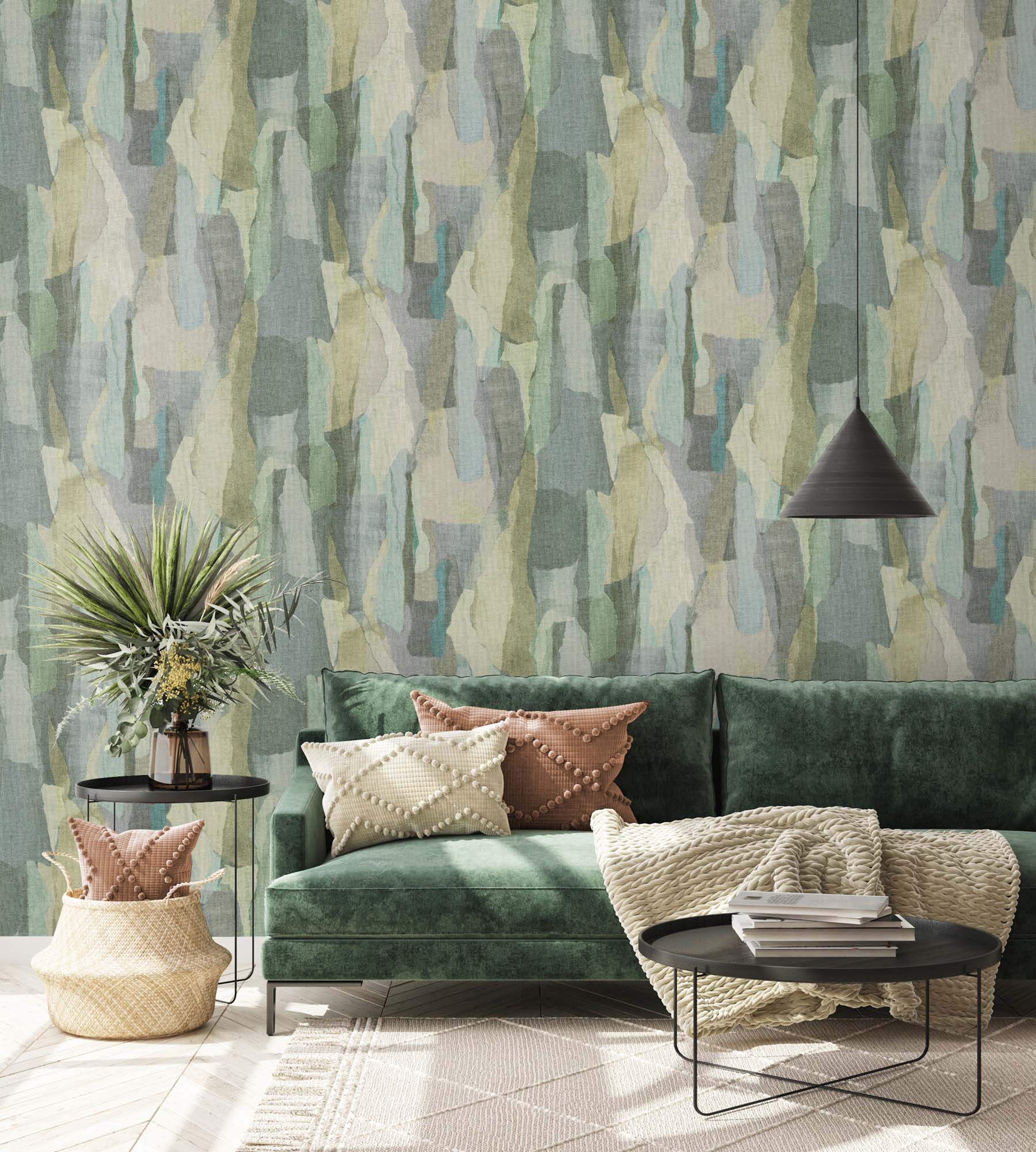 Hooked on Walls Aquarel Collage 27702 Behang