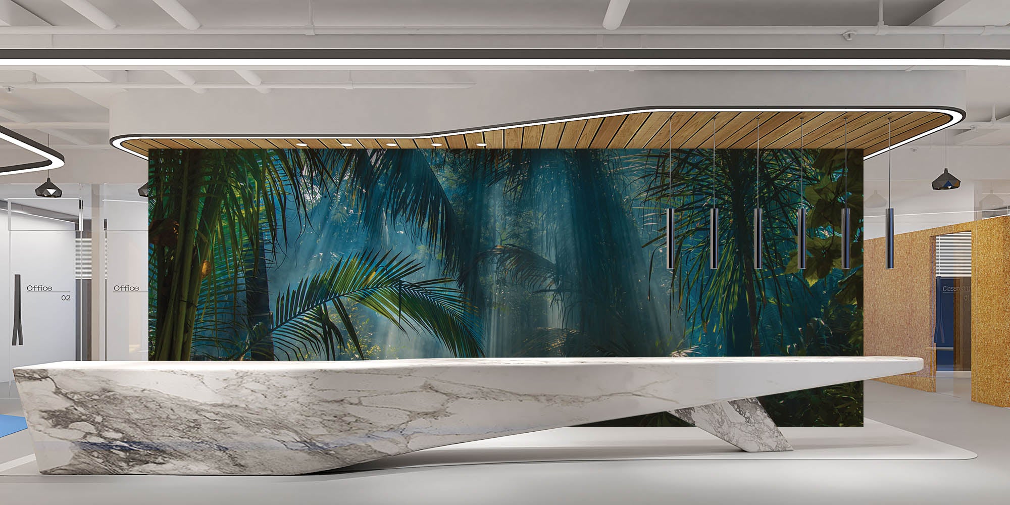 Jungle in ochtendlicht - LW00286 Fotobehang