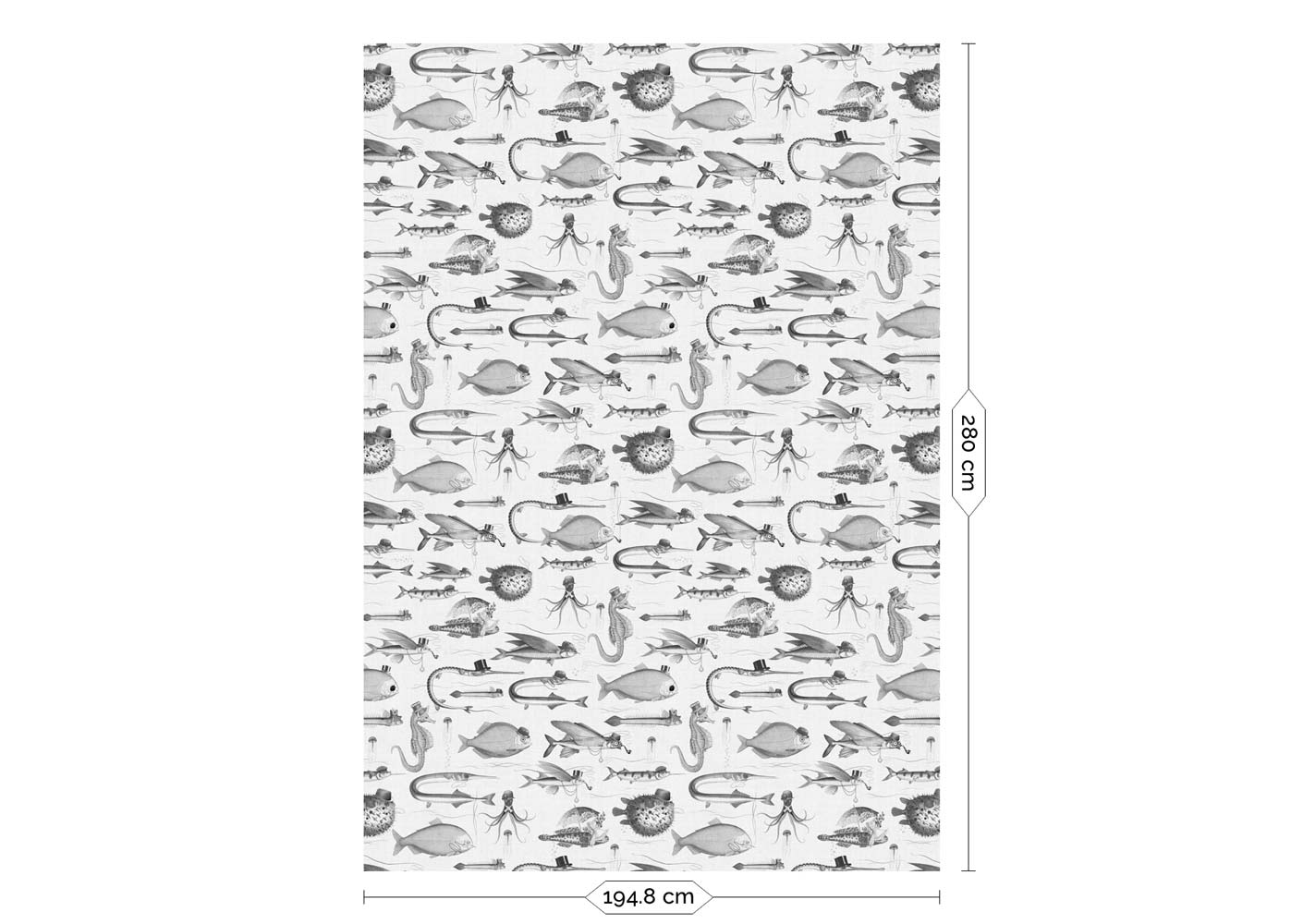 KEK Amsterdam Dandy Fish Wallpaper WP-804 - 4 Sheets Behang