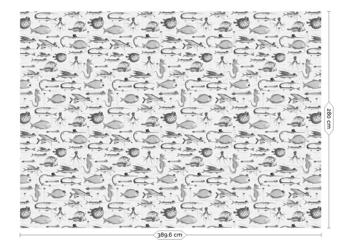 KEK Amsterdam Dandy Fish Wallpaper WP-806 - 8 Sheets Behang