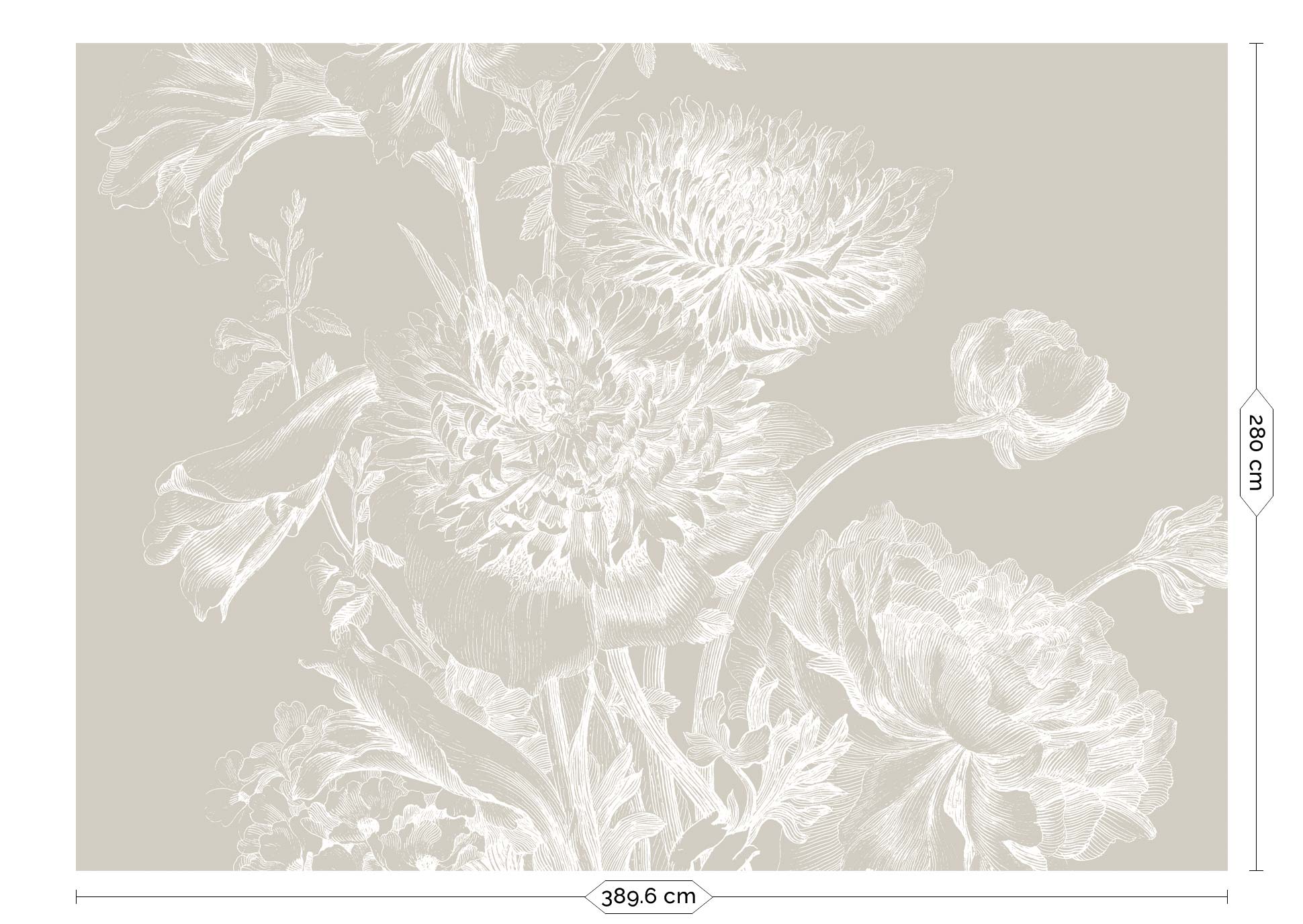 KEK Amsterdam Engraved Flowers Wallpaper WP-758-R - 8 Sheets Behang
