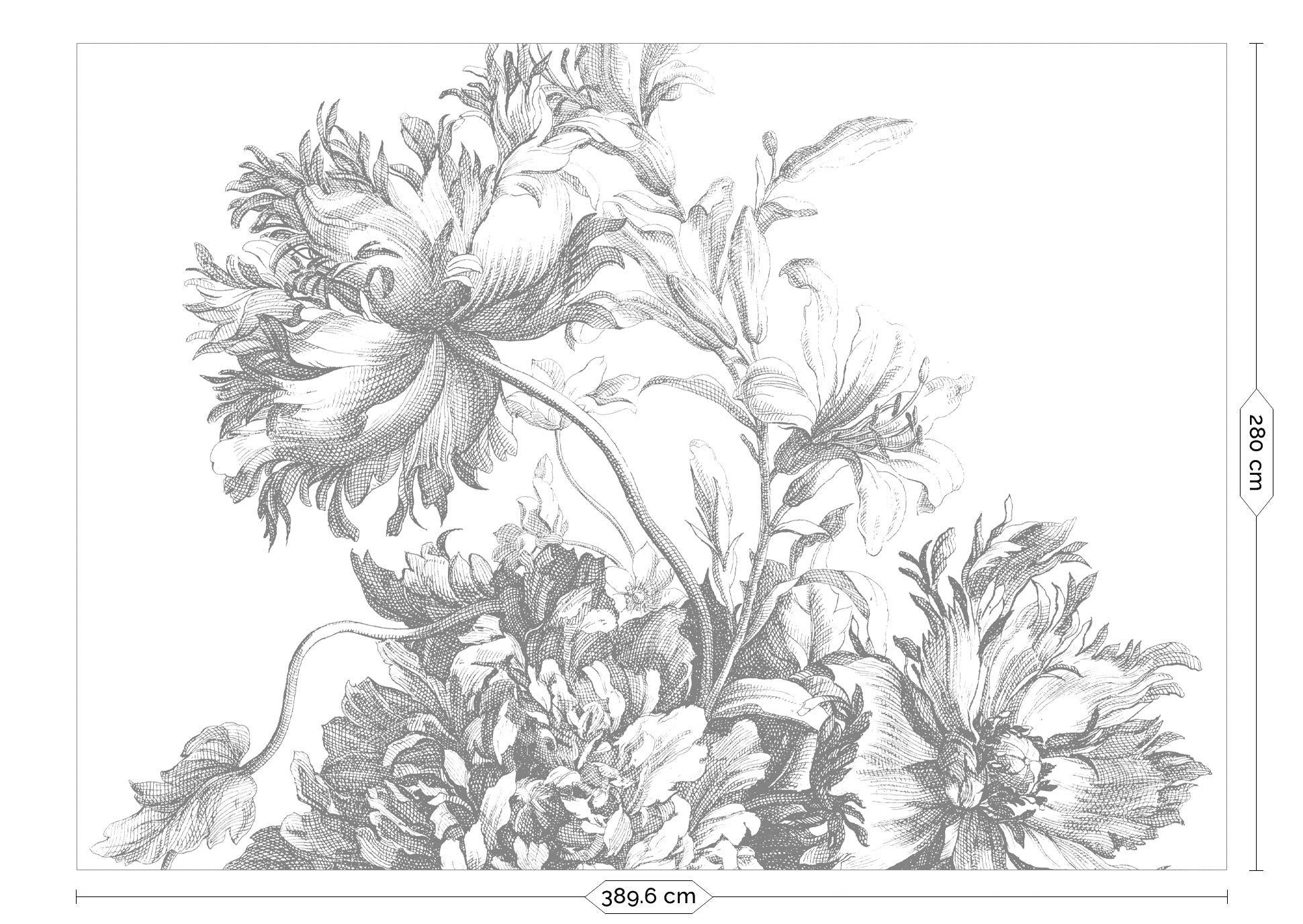 KEK Amsterdam Engraved Flowers Wallpaper WP-815 - 8 Sheets Behang