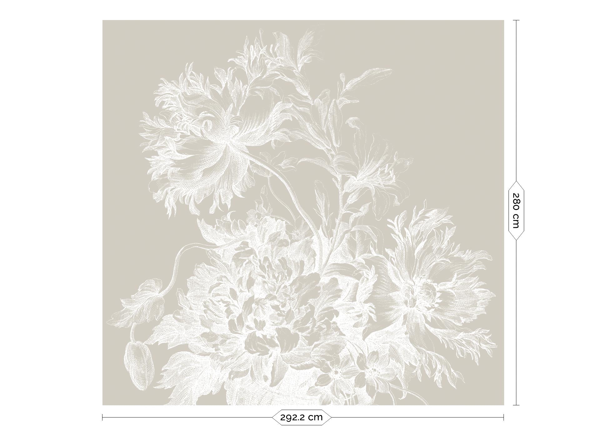 KEK Amsterdam Engraved Flowers Wallpaper WP-817 - 6 Sheets Behang