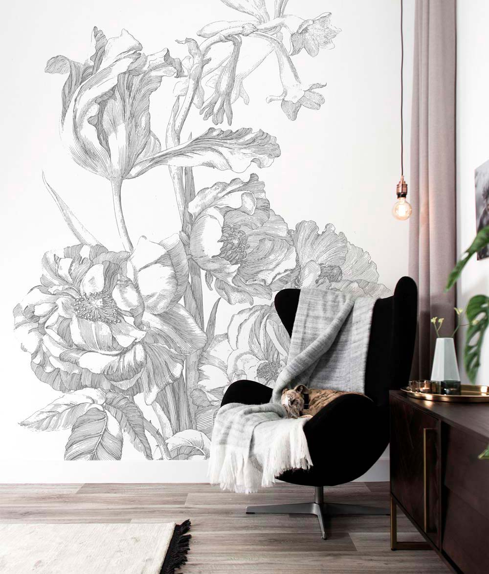 KEK Amsterdam Engraved Flowers WP-327 - 4 Sheets