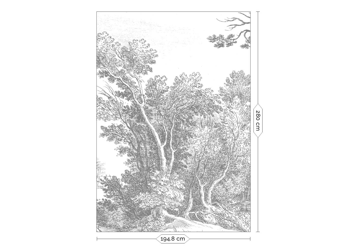 KEK Amsterdam Engraved Landscapes WP-316 - 4 Sheets Behang