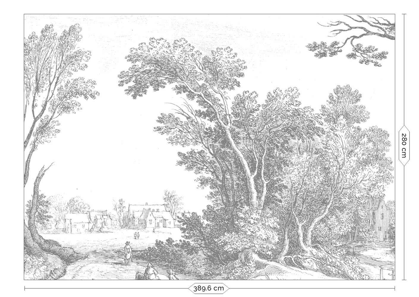 KEK Amsterdam Engraved Landscapes WP-326 - 8 Sheets Behang