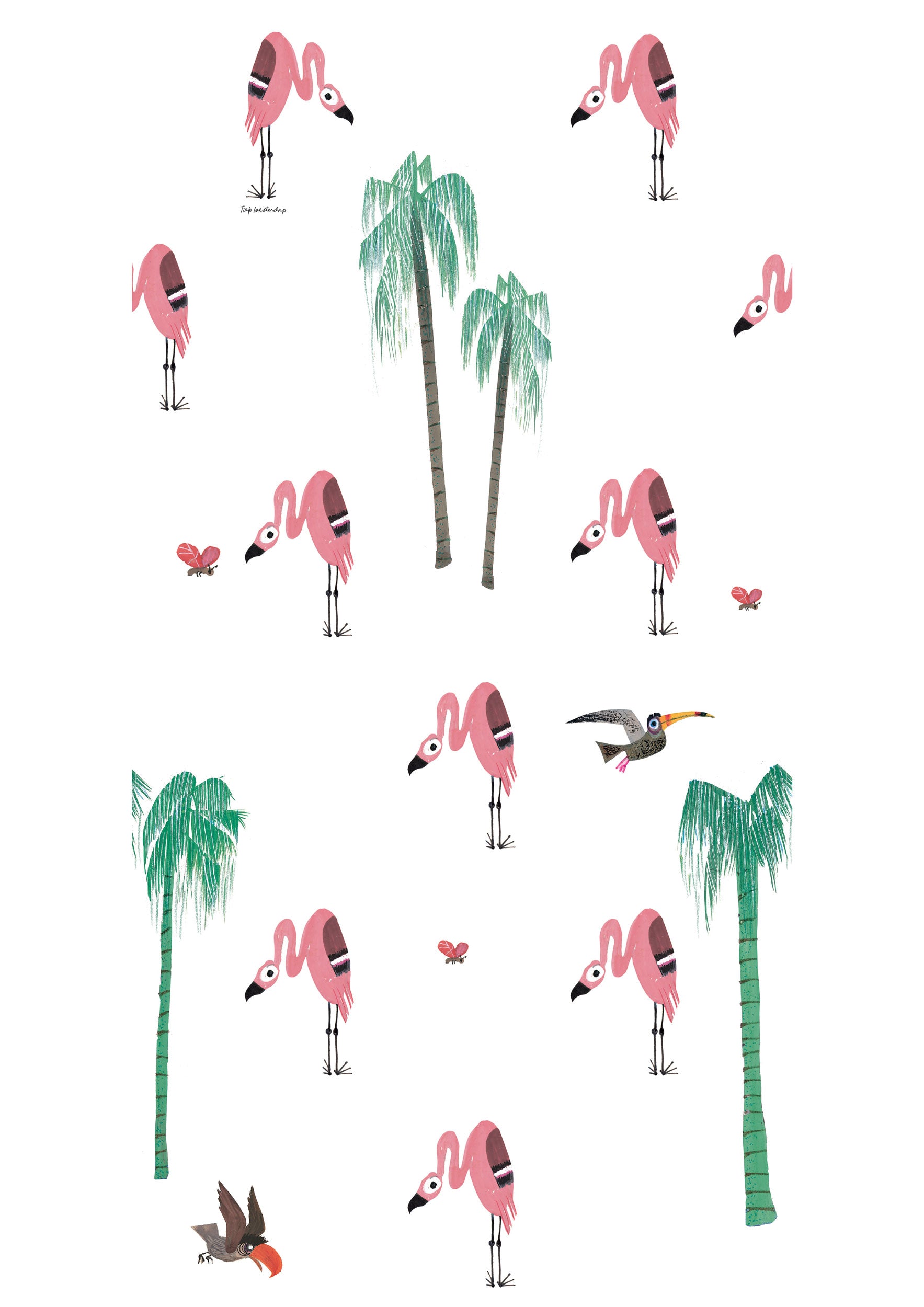 KEK Amsterdam Fiep Westendorp Flamingo WP-122 Behang