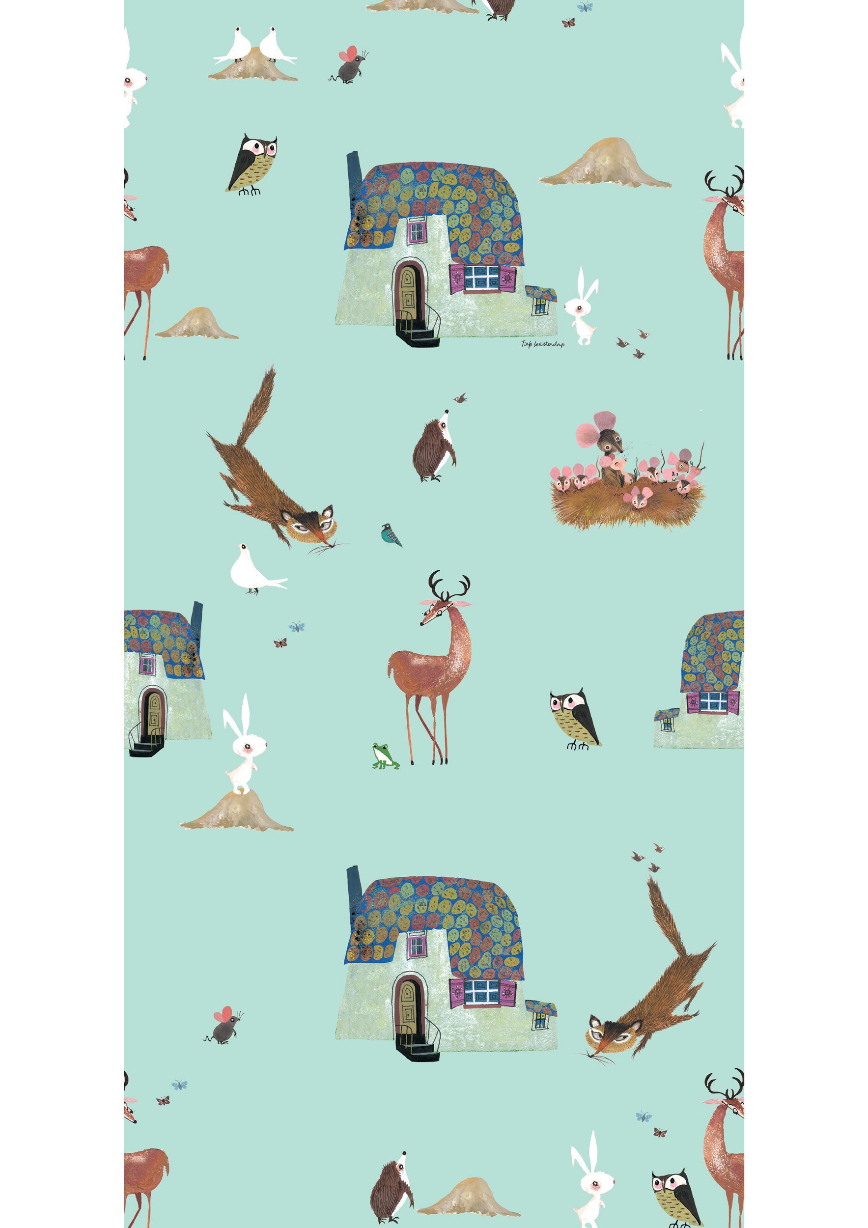 KEK Amsterdam Fiep Westendorp Forest Animals WP-135 Behang