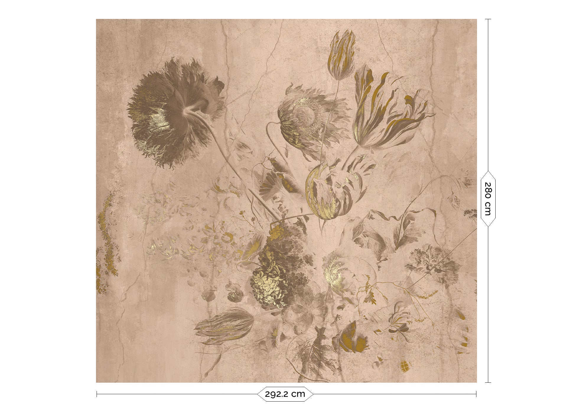 KEK Amsterdam Frans Uyterlinde Fresco Flowers FU-055 - 6 Sheets Behang