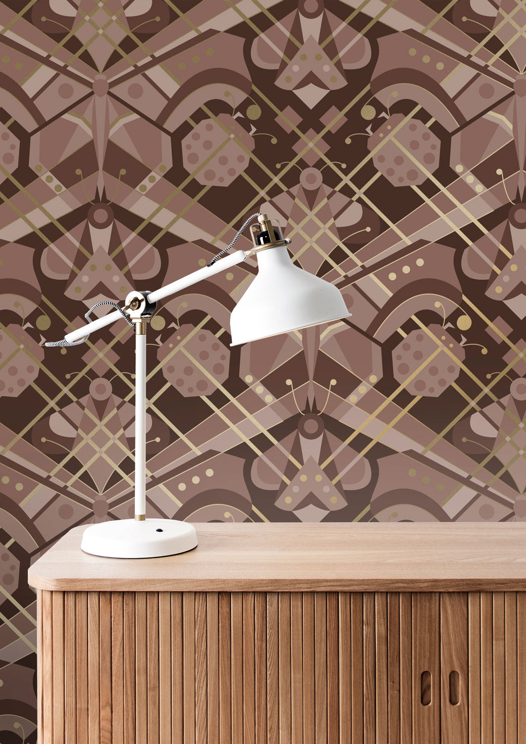 KEK Amsterdam Gold Metallic Butterfly Taupe MW-009