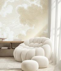 KEK Amsterdam Gold Metallic Engraved Clouds MW-177 - 6 Sheets
