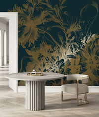 KEK Amsterdam Gold Metallic Engraved Flowers MW-013 - 4 Sheets