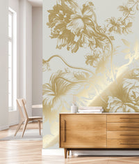 KEK Amsterdam Gold Metallic Engraved Flowers MW-117 - 6 Sheets