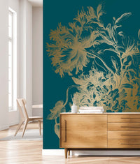 KEK Amsterdam Gold Metallic Engraved Flowers MW-188 - 4 Sheets
