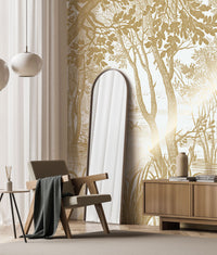 KEK Amsterdam Gold Metallic Engraved Landscapes MW-041 - 6 Sheets