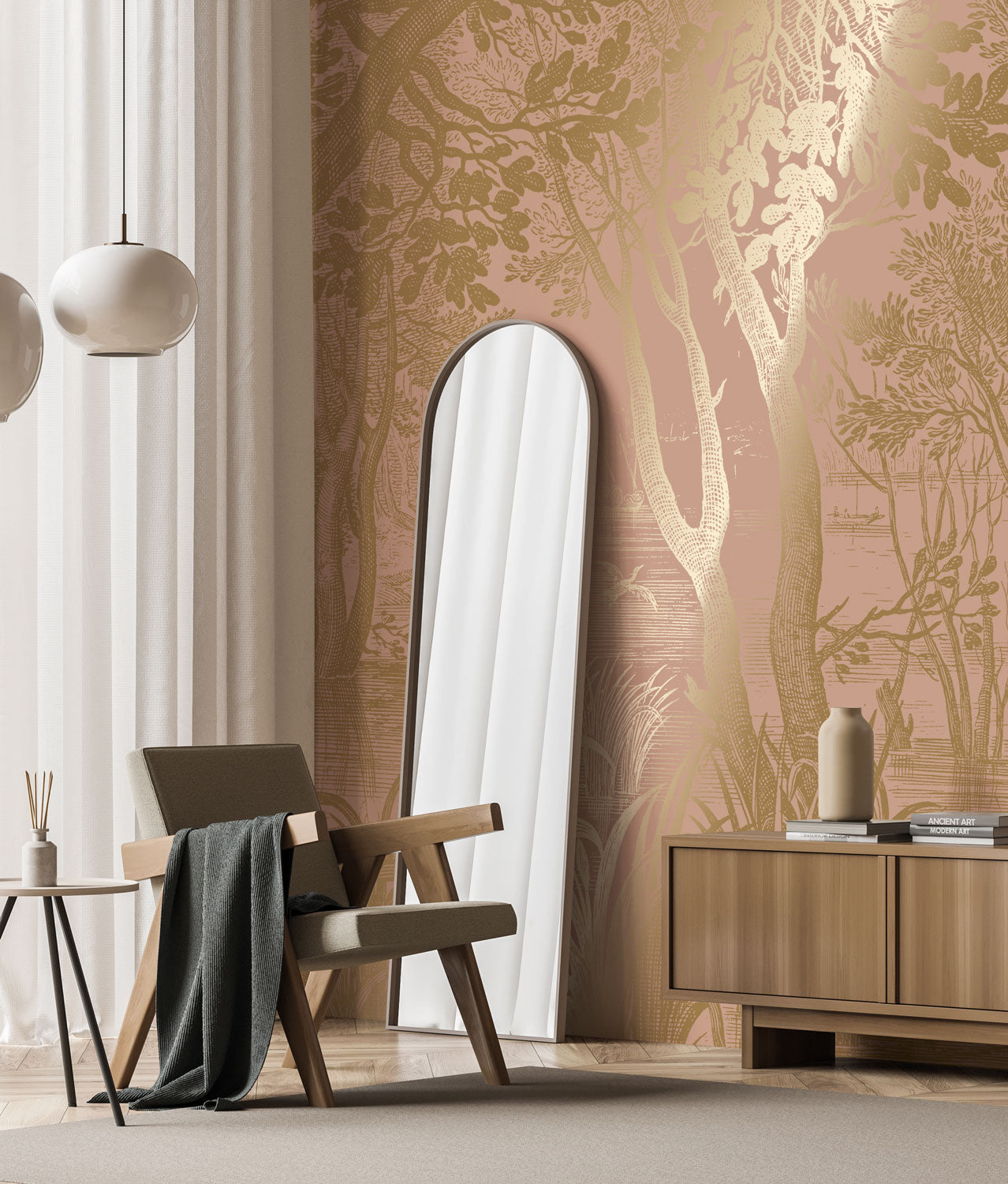 KEK Amsterdam Gold Metallic Engraved Landscapes MW-096 - 6 Sheets