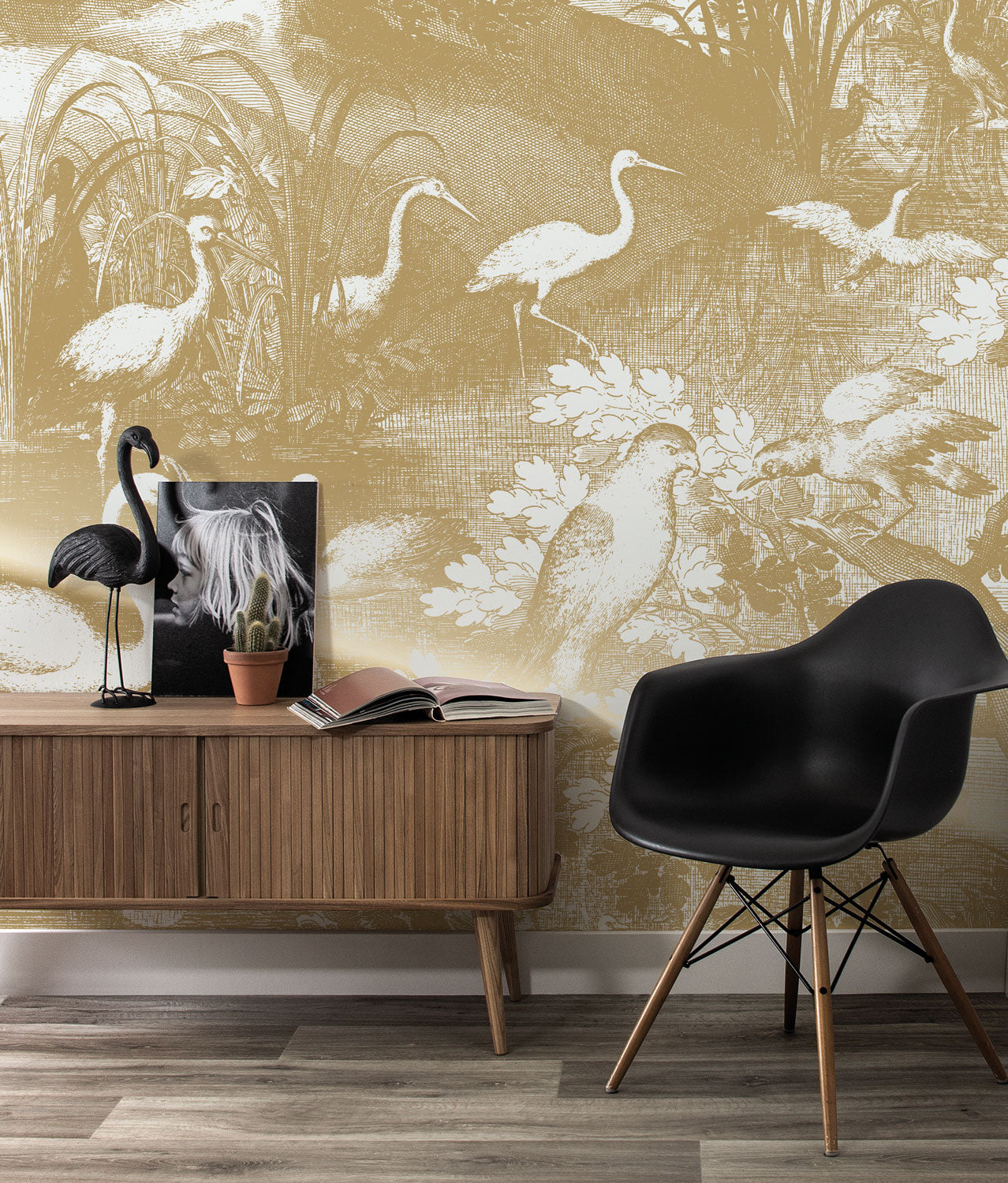 KEK Amsterdam Gold Metallic Engraved Landscapes MW-101 - 4 Sheets Behang