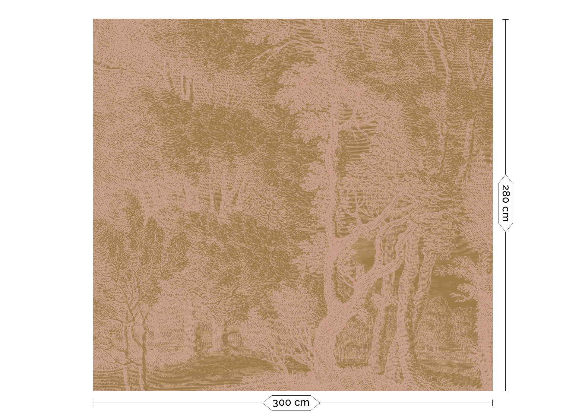 KEK Amsterdam Gold Metallic Engraved Landscapes MW-159 - 6 Sheets Behang