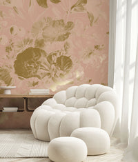 KEK Amsterdam Gold Metallic Golden Age Flowers MW-046 - 4 Sheets
