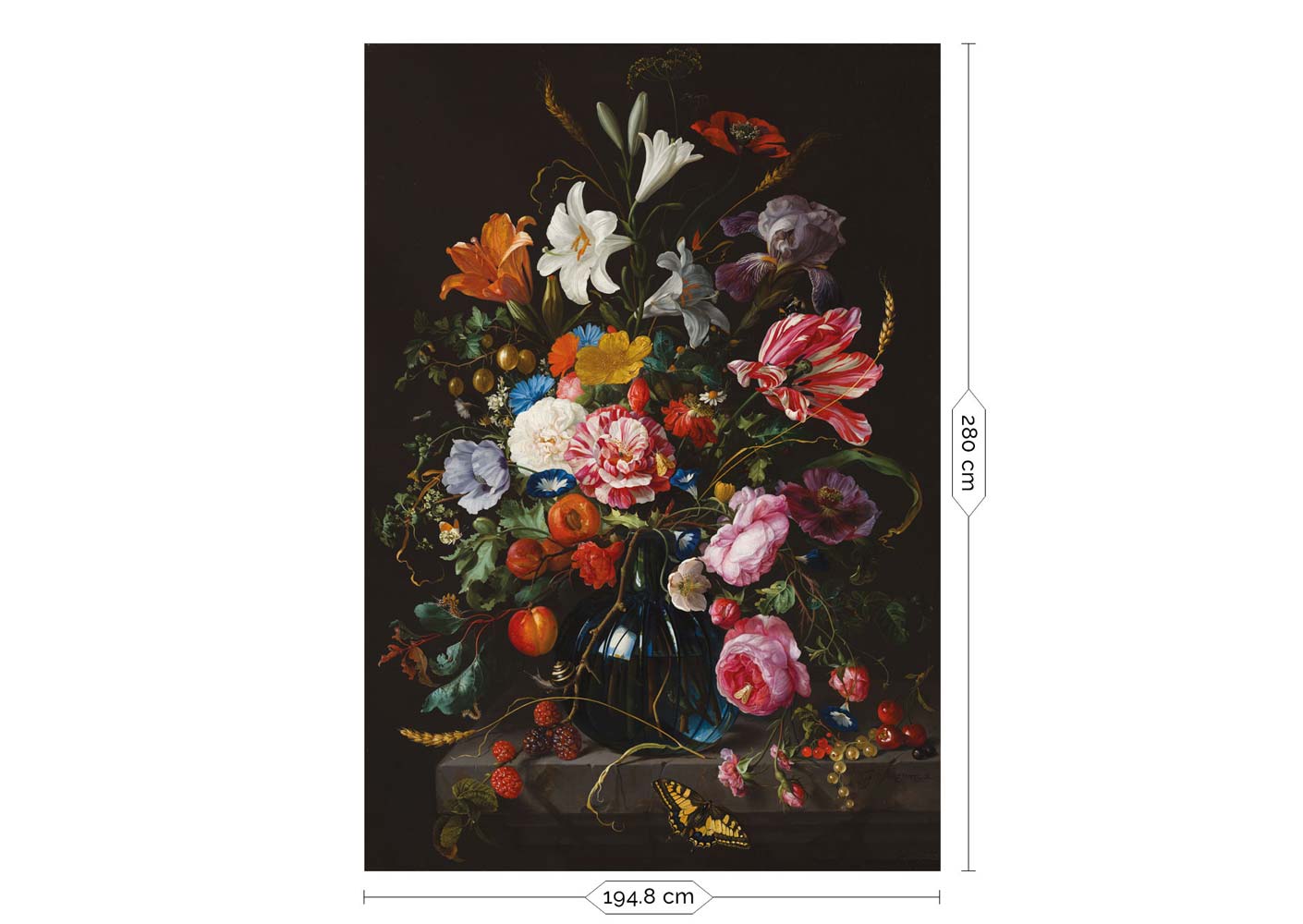 KEK Amsterdam Golden Age Flowers WP-231 - 4 Sheets Behang