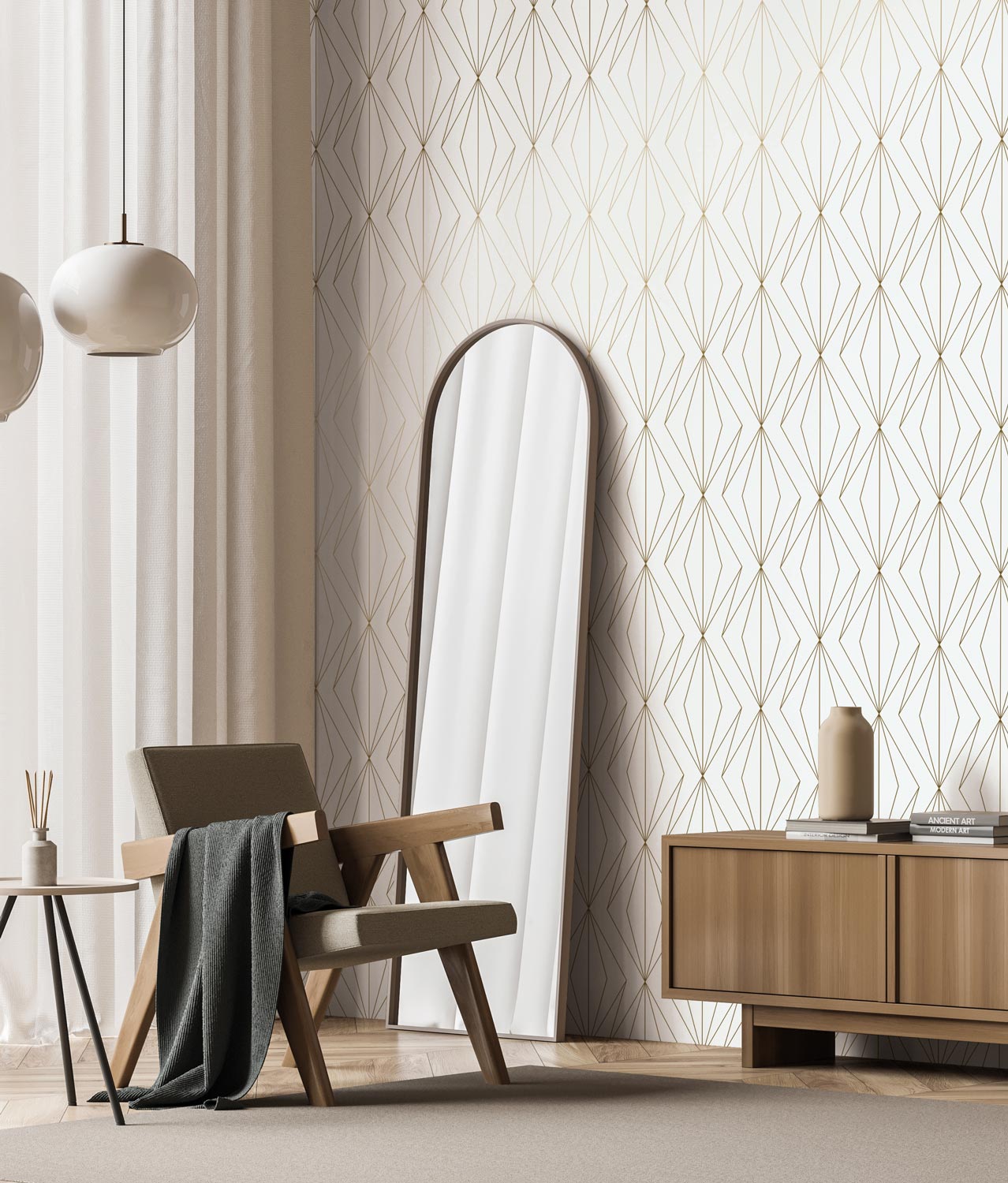 KEK Amsterdam Golden Lines MW-072 Behang