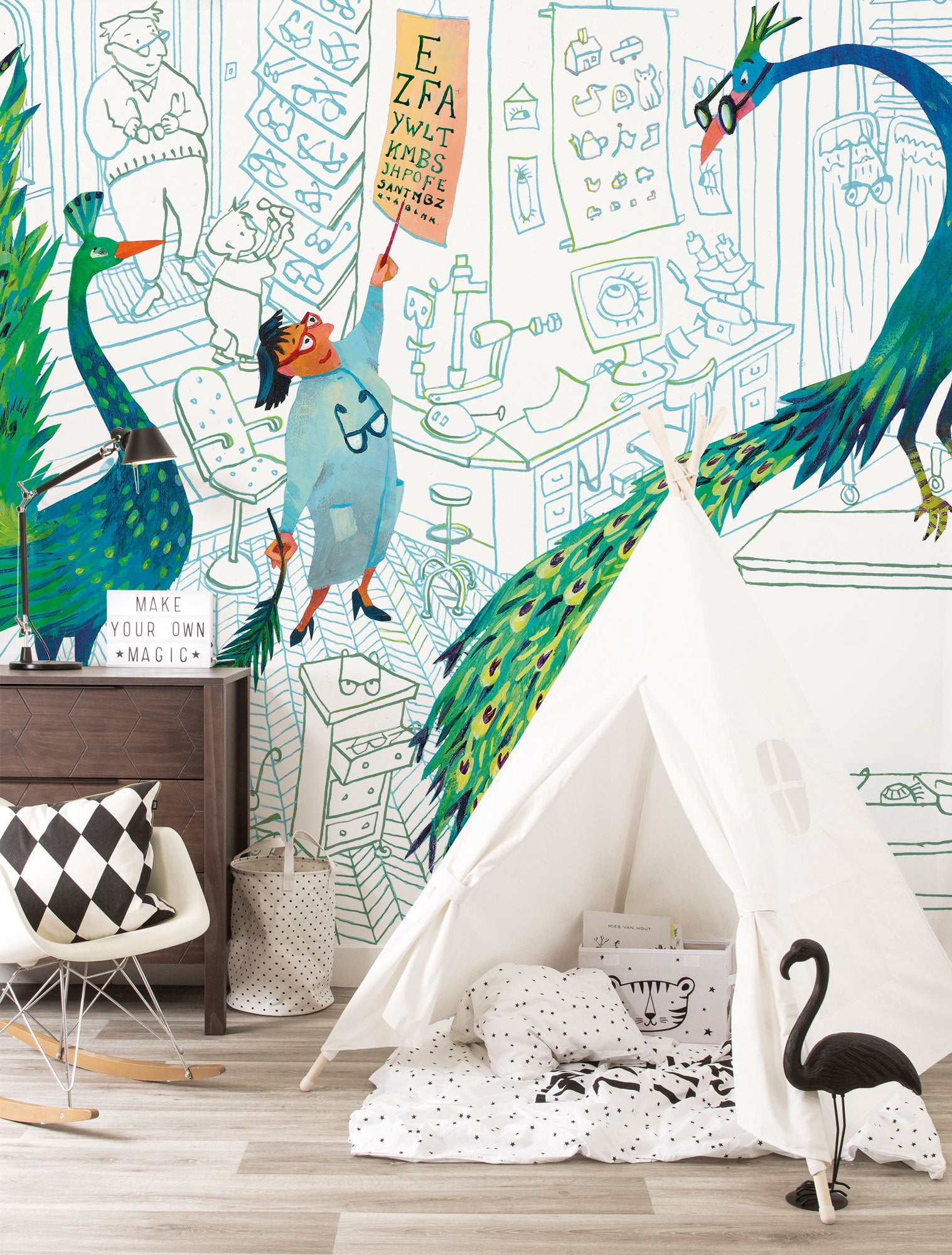 KEK Amsterdam Green Peacocks WS-085 - 8 Sheets