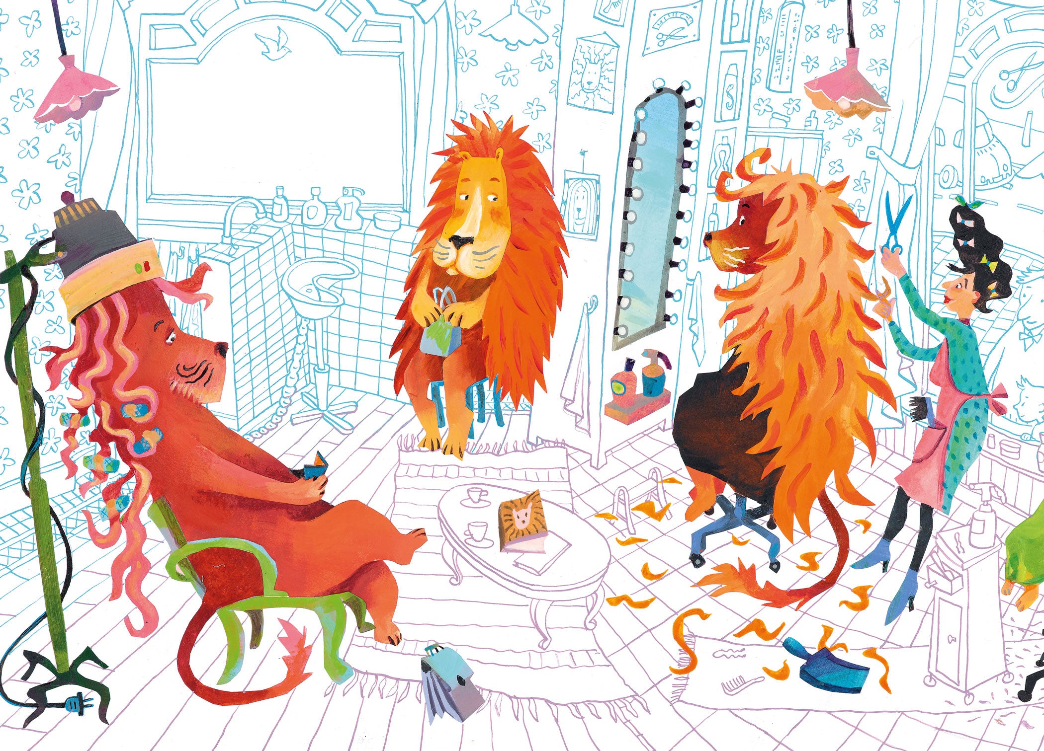 KEK Amsterdam Lion's Haircut WS-074 - 8 Sheets Behang